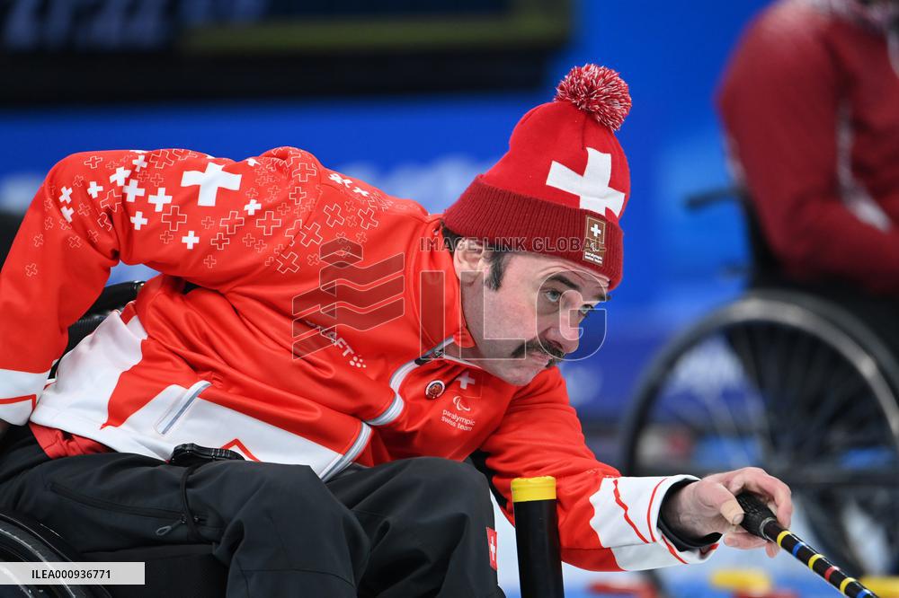 (SP)CHINA-BEIJING-WINTER-PARALYMPICS-WHEELCHAIR CURLING-ROUND ROBIN SESSION-GBR VS SUI (CN)