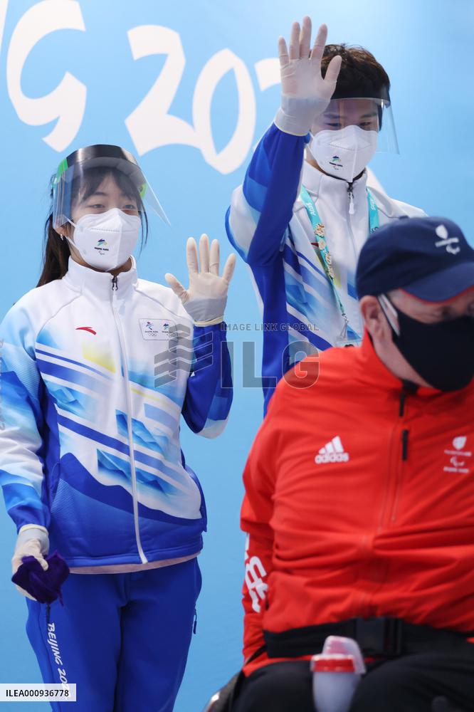 (SP)CHINA-BEIJING-WINTER PARALYMPICS-WHEELCHAIR CURLING-VOLUNTEERS(CN)