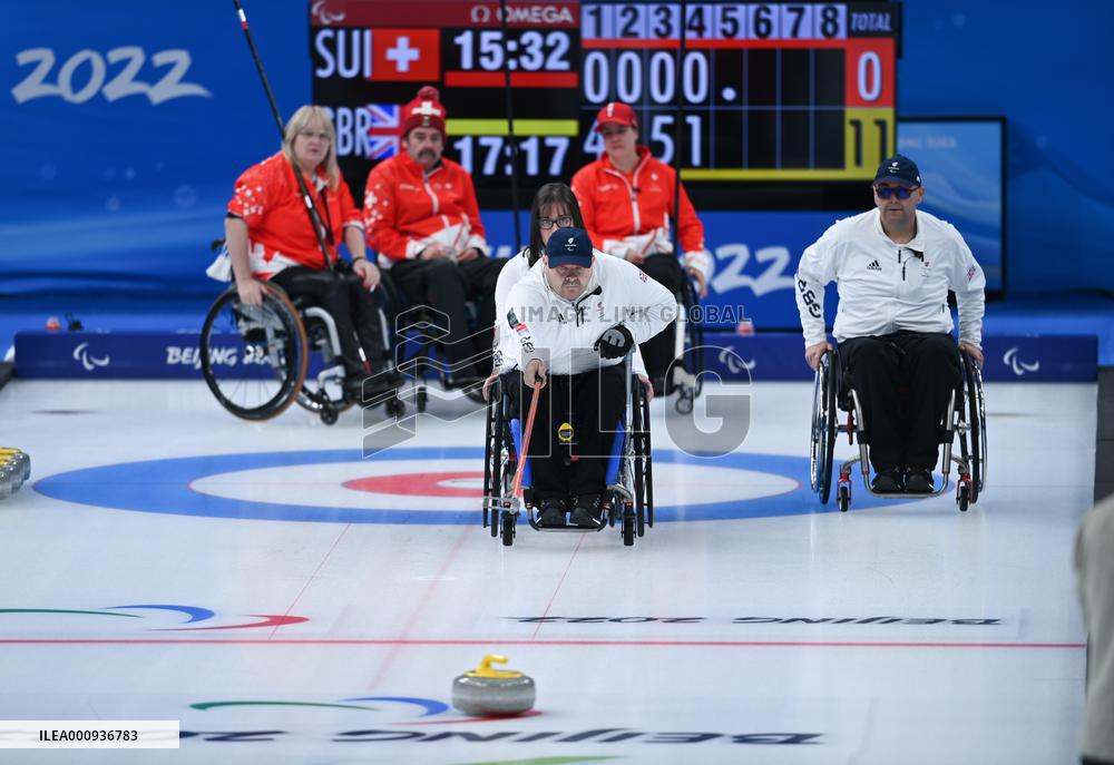 (SP)CHINA-BEIJING-WINTER-PARALYMPICS-WHEELCHAIR CURLING-ROUND ROBIN SESSION-GBR VS SUI (CN)