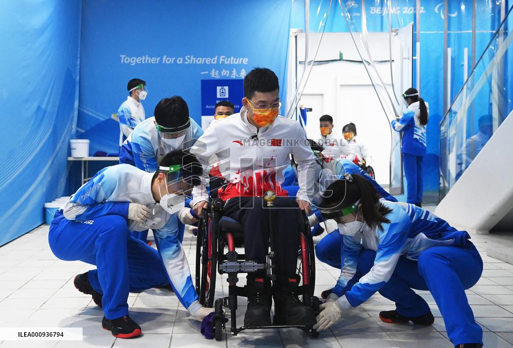 (SP)CHINA-BEIJING-WINTER PARALYMPICS-WHEELCHAIR CURLING-VOLUNTEERS(CN)