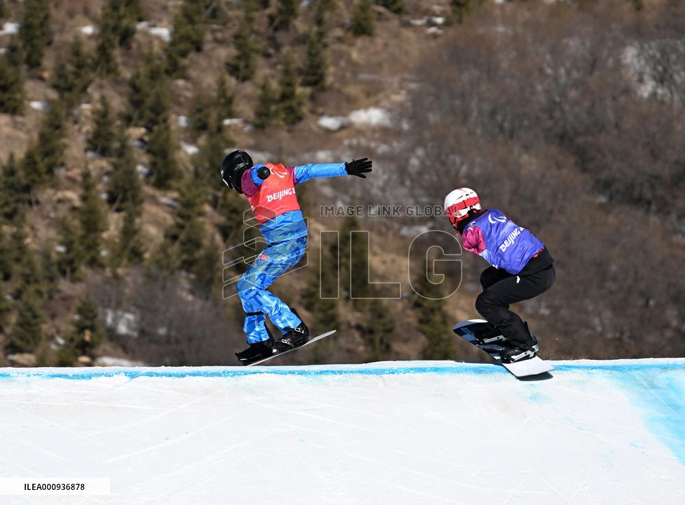 (SP)CHINA-ZHANGJIAKOU-WINTER PARALYMPICS-PARA SNOWBOARD-MEN'S CROSS (CN)