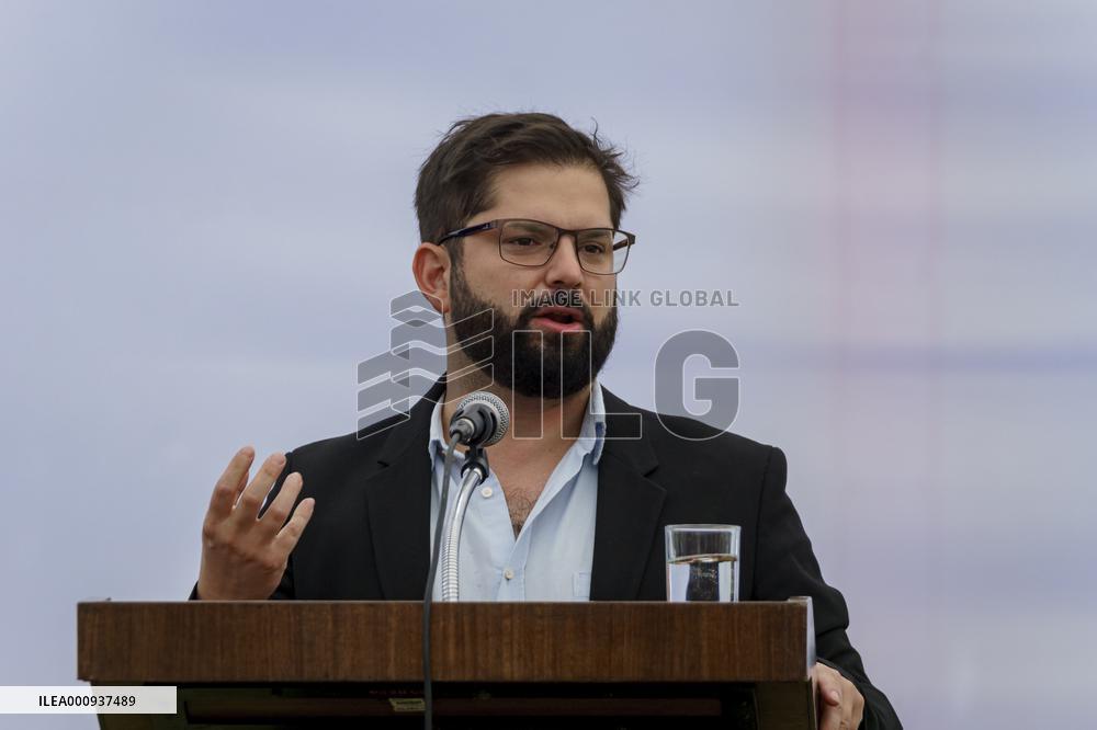 Activity of the President Elect of Chile Gabriel Boric before ta