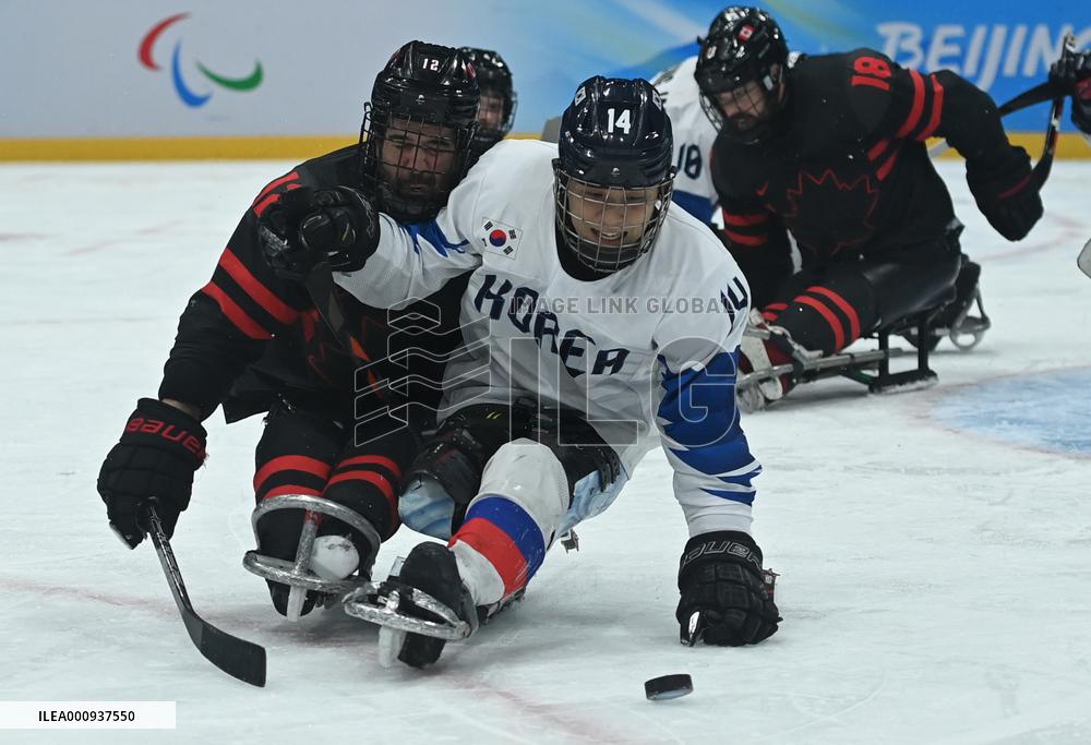 (SP)CHINA-BEIJING-WINTER PARALYMPICS-PARA ICE HOCKEY-GROUP A-CAN VS KOR(CN)