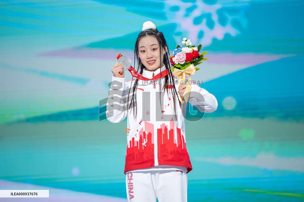 (SP)CHINA-BEIJING-WINTER PARALYMPICS-ALPINE SKIING-WOMEN'S SUPER COMBINED STANDING-AWARDING CEREMONY (CN)