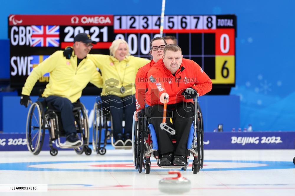 (SP)CHINA-BEIJING-WINTER PARALYMPICS-WHEELCHAIR CURLING-ROUND ROBIN SESSION-GBR VS SWE (CN)