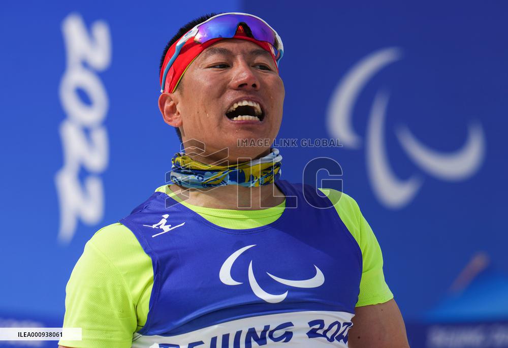 (SP)CHINA-ZHANGJIAKOU-WINTER PARALYMPICS-PARA CROSS-COUNTRY SKIING-MEN'S SPRINT SITTING FINAL (CN)