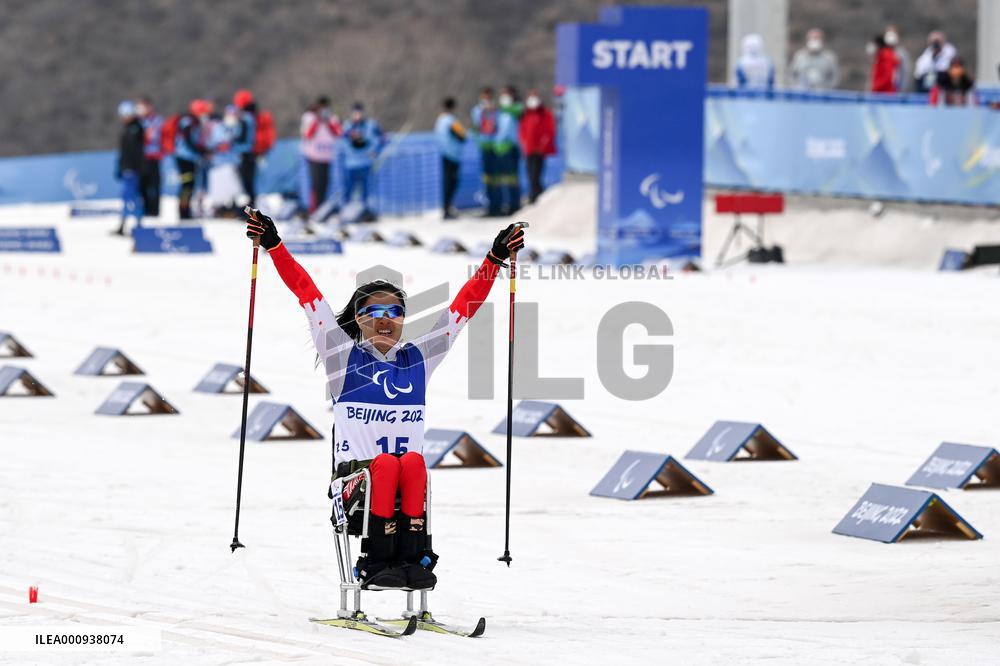 (SP)CHINA-ZHANGJIAKOU-WINTER PARALYMPICS-PARA CROSS-COUNTRY SKIING-WOMEN'S SPRINT SITTING FINAL (CN)