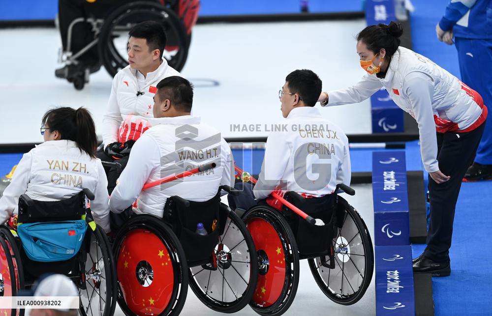 (SP)CHINA-BEIJING-WINTER PARALYMPICS-WHEELCHAIR CURLING-ROUND ROBIN SESSION-CHN VS NOR (CN)