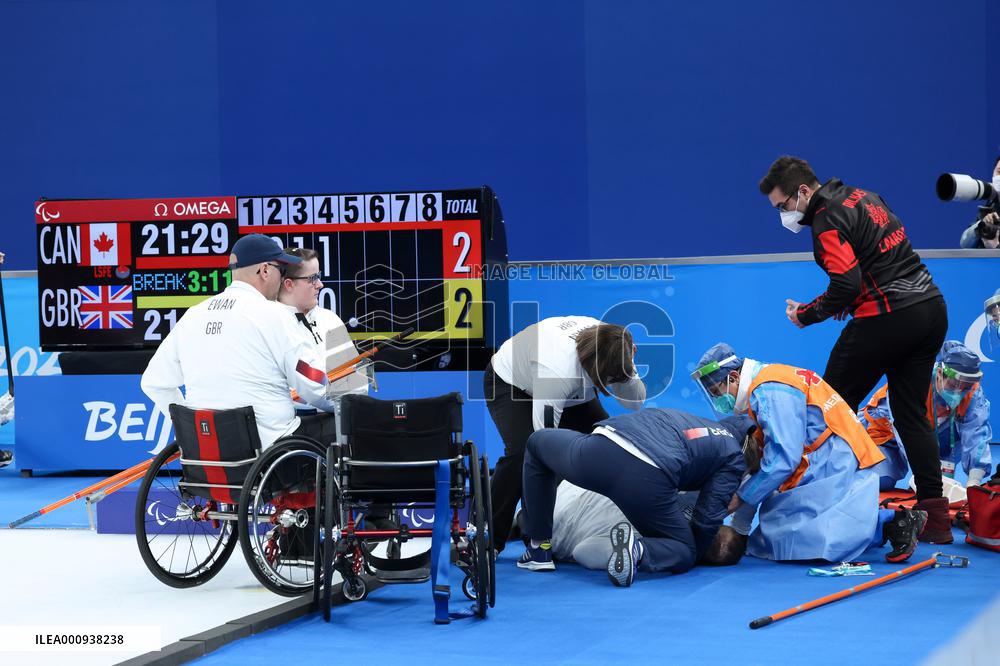 (SP)CHINA-BEIJING-WINTER PARALYMPICS-WHEELCHAIR CURLING-ROUND ROBIN SESSION-CAN VS GBR(CN)