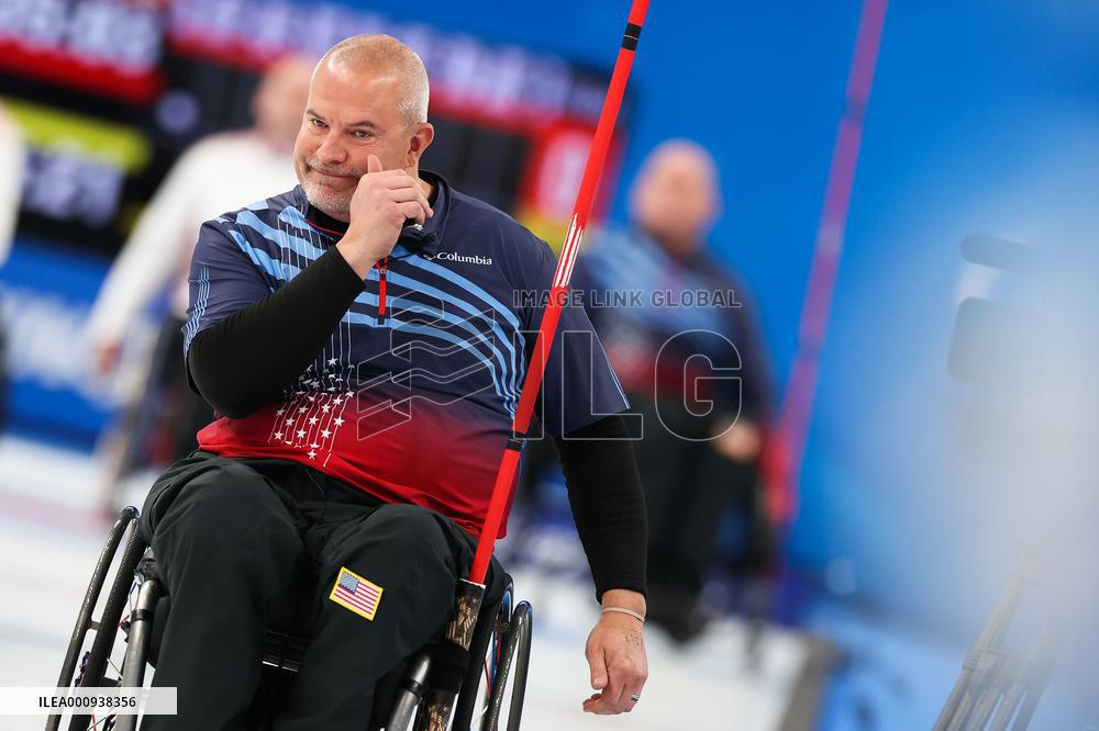 (SP)CHINA-BEIJING-WINTER PARALYMPICS-WHEELCHAIR CURLING-ROUND ROBIN SESSION-USA VS LAT (CN)