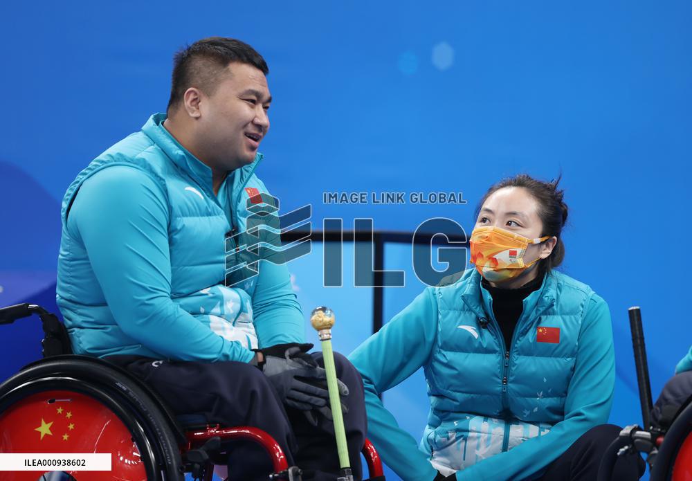 (SP)CHINA-BEIJING-WINTER PARALYMPICS-WHEELCHAIR CURLING-ROUND ROBIN SESSION-CHN VS GBR(CN)