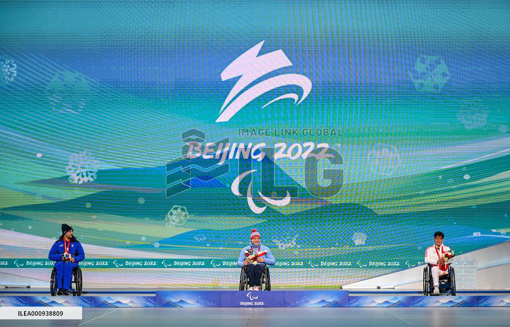 (SP)CHINA-BEIJING-BEIJING 2022 WINTER PARALYMPICS-ALPINE SKIING-MEN'S GIANT SLALOM-SITTING-AWARDING CEREMONY(CN)