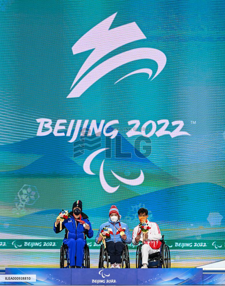 (SP)CHINA-BEIJING-BEIJING 2022 WINTER PARALYMPICS-ALPINE SKIING-MEN'S GIANT SLALOM-SITTING-AWARDING CEREMONY(CN)