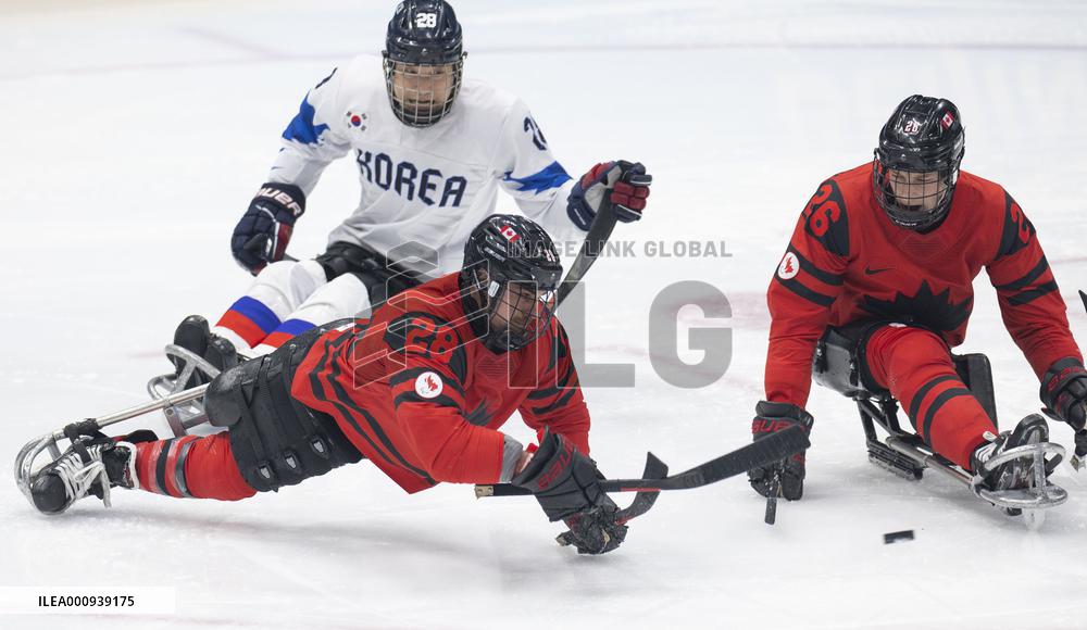 (SP)CHINA-BEIJING-WINTER PARALYMPICS-PARA ICE HOCKEY-SEMIFINAL-CAN VS KOR
