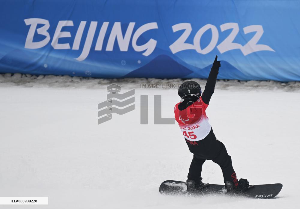 (SP)CHINA-ZHANGJIAKOU-WINTER PARALYMPICS-PARA SNOWBOARD-MEN'S BANKED SLALOM SB-LL2 (CN)