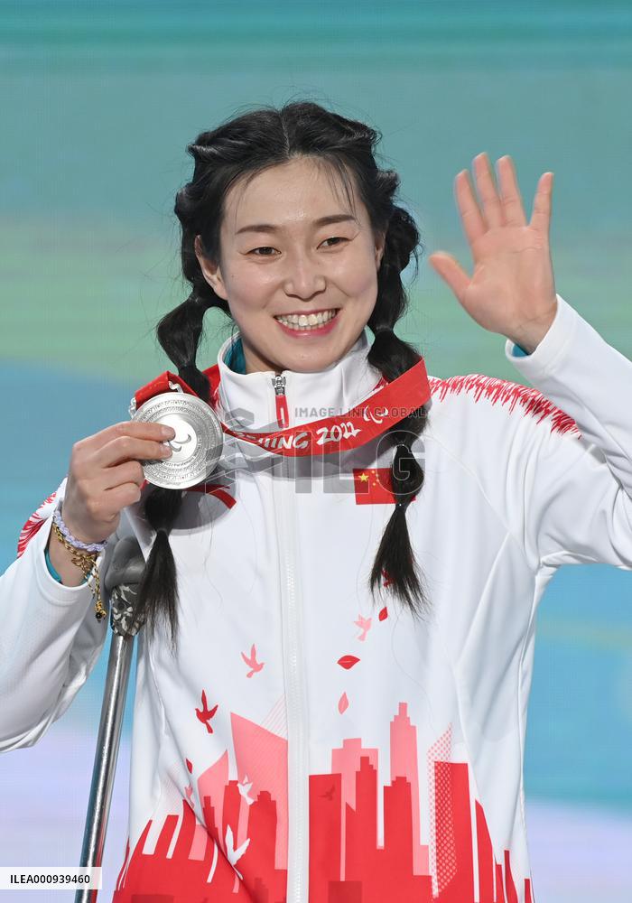 (SP)CHINA-BEIJING-WINTER PARALYMPICS-PARA ALPINE SKIING-WOMEN'S GIANT SLALOM-AWARDING CEREMONY(CN)