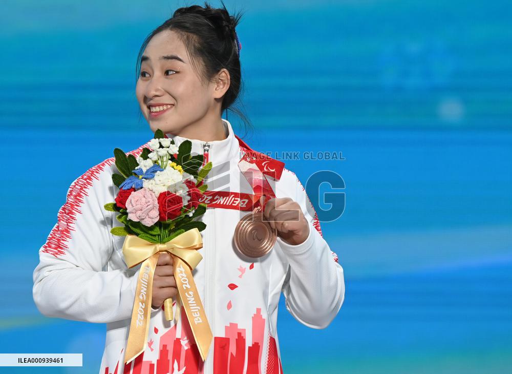 (SP)CHINA-BEIJING-WINTER PARALYMPICS-PARA ALPINE SKIING-WOMEN'S GIANT SLALOM-AWARDING CEREMONY(CN)