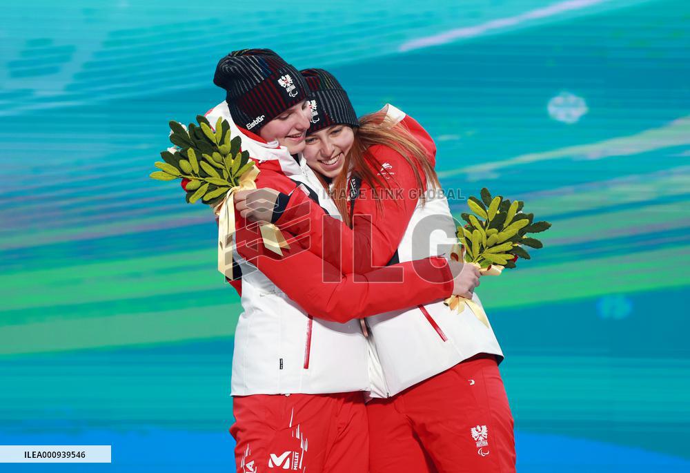 (SP)CHINA-BEIJING-WINTER PARALYMPICS-PARA ALPINE SKIING-WOMEN'S GIANT SLALOM-VISION IMPAIRED-AWARDING CEREMONY(CN)