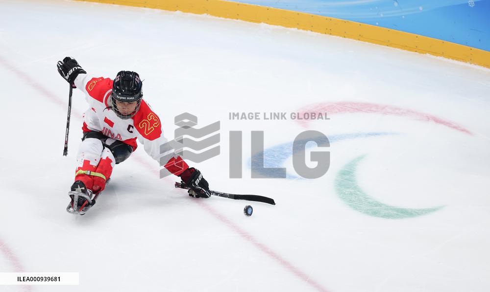 (SP)CHINA-BEIJING-WINTER PARALYMPICS-PARA ICE HOCKEY-SEMIFINALS-CHN VS USA(CN)