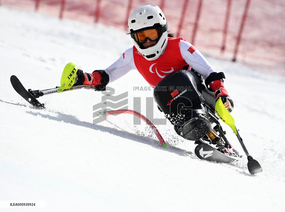 (SP)CHINA-BEIJING-WINTER PARALYMPICS-PARA ALPINE SKIING-WOMEN'SWOMEN'S SLALOM-SITTING(CN)