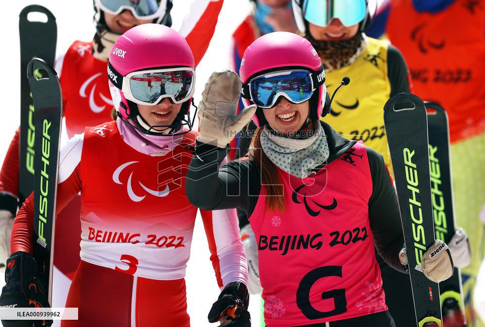 (SP)CHINA-BEIJING-WINTER PARALYMPICS-ALPINE SKIING-WOMEN'S SLALOM VISION IMPAIRED(CN)