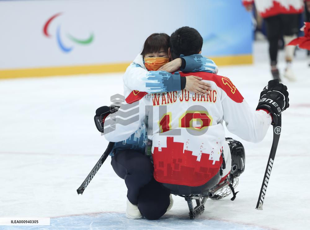 (SP)CHINA-BEIJING-WINTER PARALYMPICS-PARA ICE HOCKEY-BRONZE MEDAL GAME-CHN VS KOR(CN)