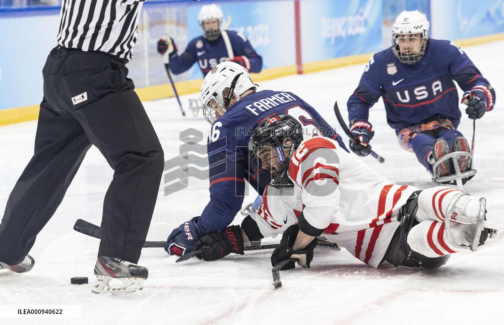 (SP)CHINA-BEIJING-WINTER PARALYMPICS-PARA ICE HOCKEY-GOLD MEDAL GAME-USA VS CAN (CN)