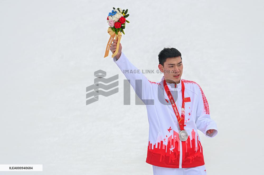 (SP)CHINA-BEIJING-BEIJING 2022 WINTER PARALYMPICS-PARA ALPINE SKIING-MEN'S SLALOM-STANDING-AWARDING CEREMONY (CN)