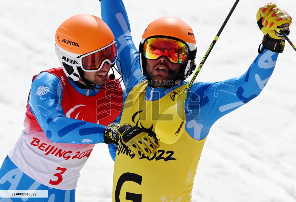 (SP)CHINA-BEIJING-BEIJING 2022 WINTER PARALYMPICS-ALPINE SKIING-MEN'S SLALOM-VISION IMPAIRED(CN)