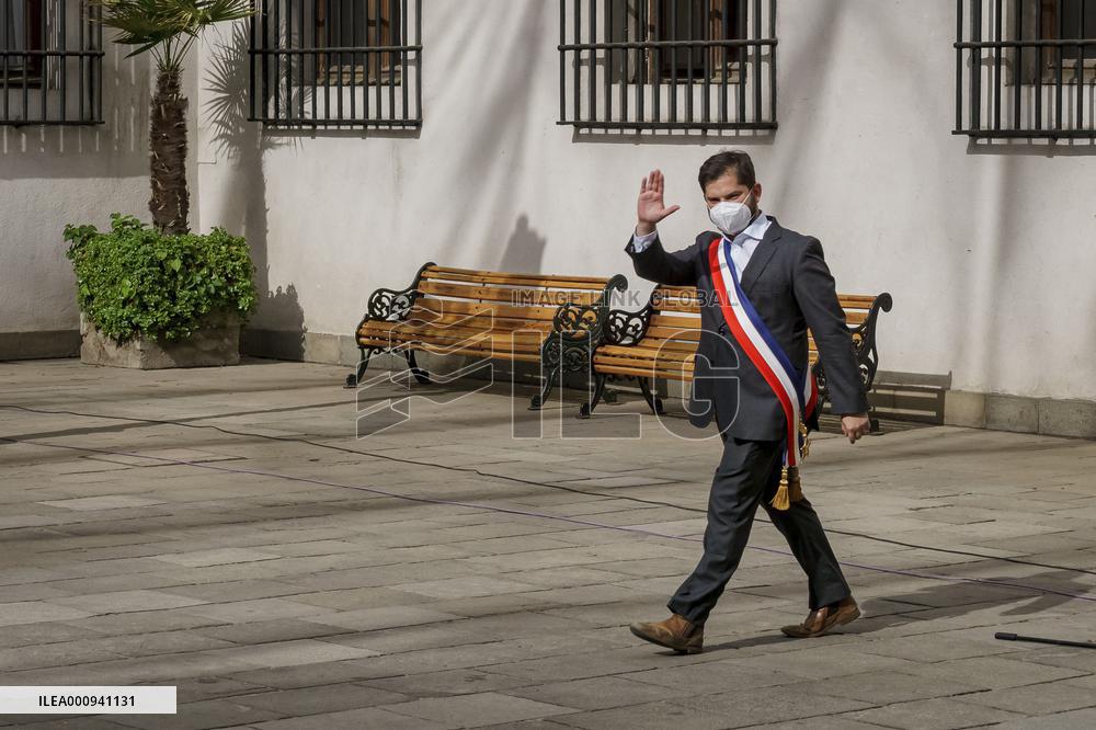 Gabriel Boric Font first activity as president of Chile