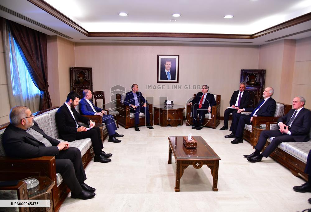 SYRIA-DAMASCUS-IRAN-FM-VISIT