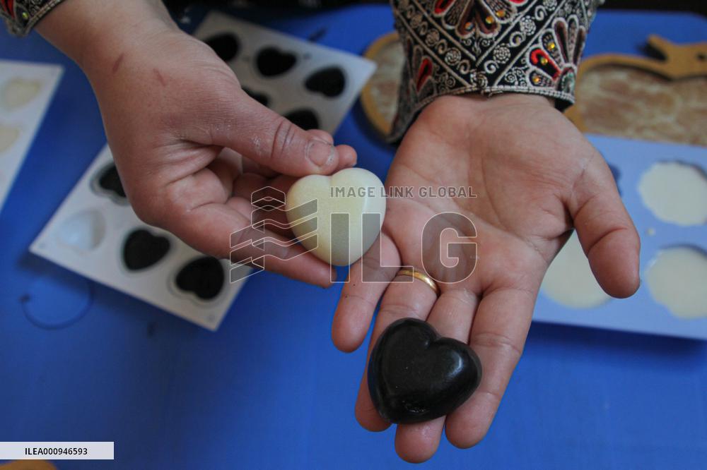 MIDEAST-GAZA-HAND-MADE SOAP