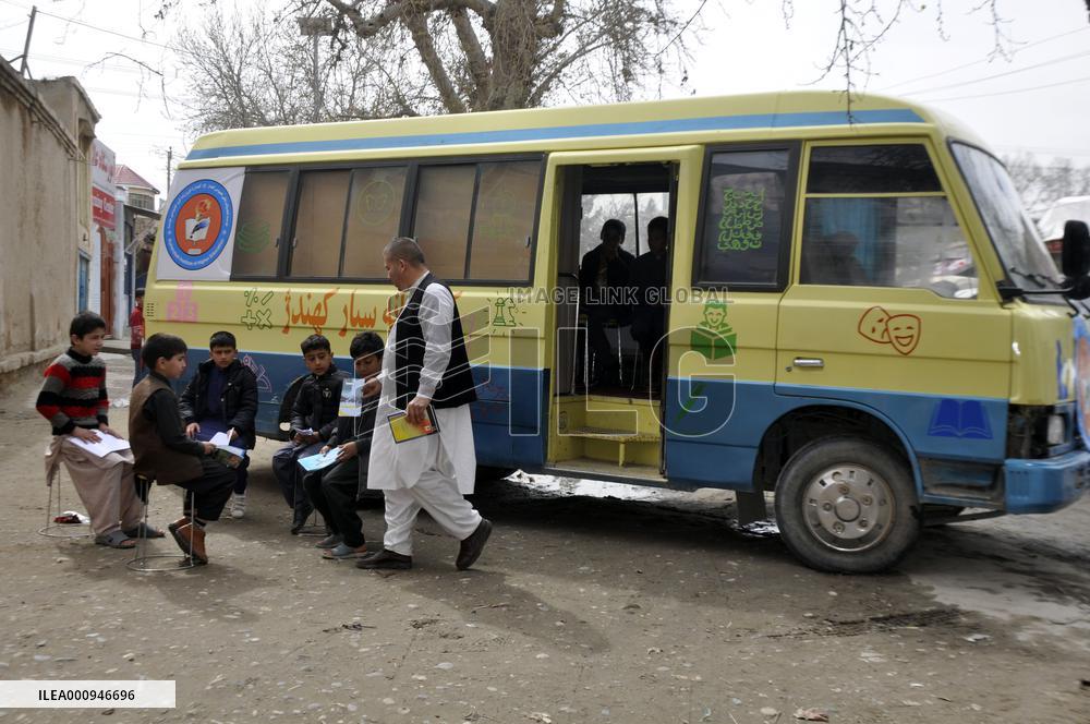 AFGHANISTAN-KUNDUZ-MOBILE LIBRARY BUS