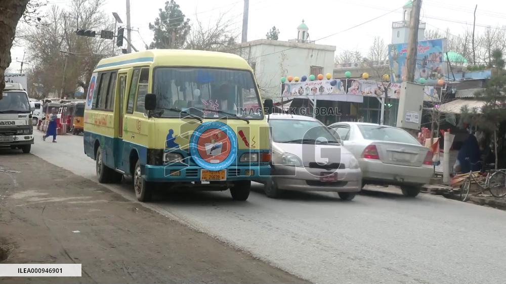 Mobile library trundling in Afghan province