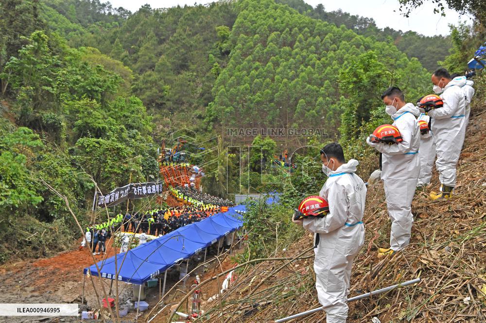 CHINA-GUANGXI-TENGXIAN-PLANE CRASH SITE-MOURNING (CN)