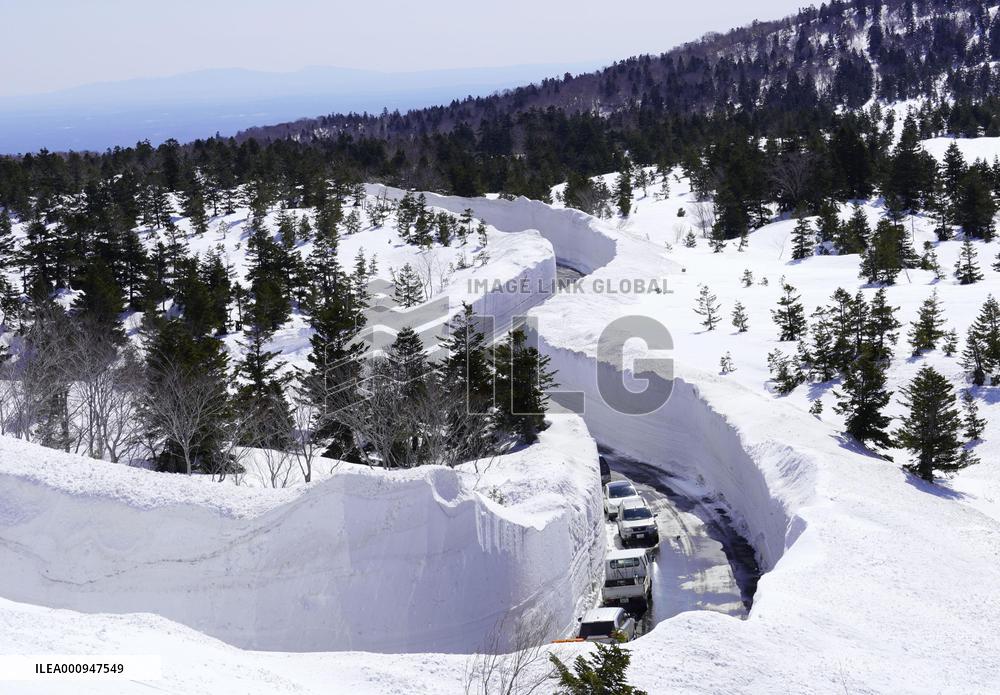 Hakkoda-Towada Gold Line road in northeastern Japan