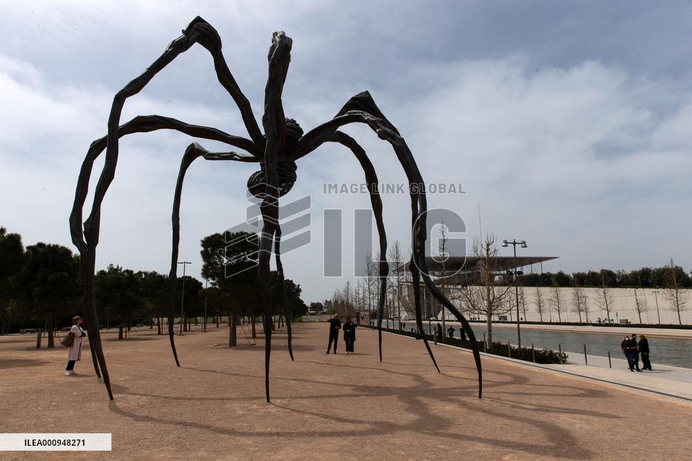 GREECE-ATHENS-LOUISE BOURGEOIS-SCULPTURE-"MAMAN"