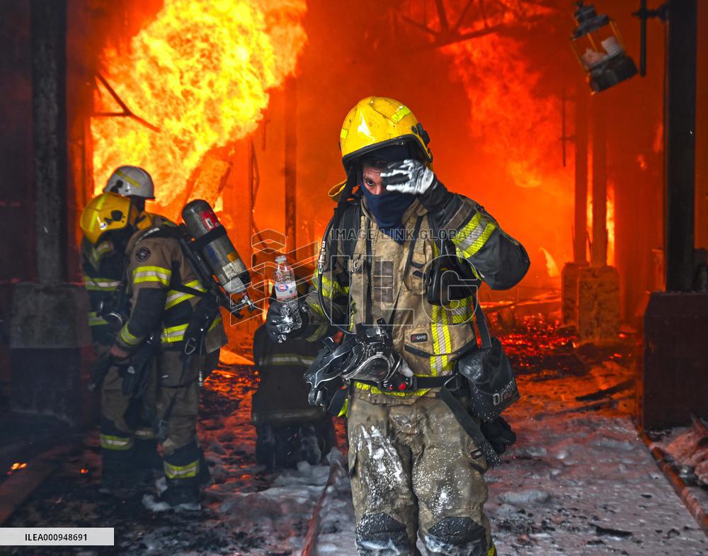 KUWAIT-KUWAIT CITY-MARKET-FIRE