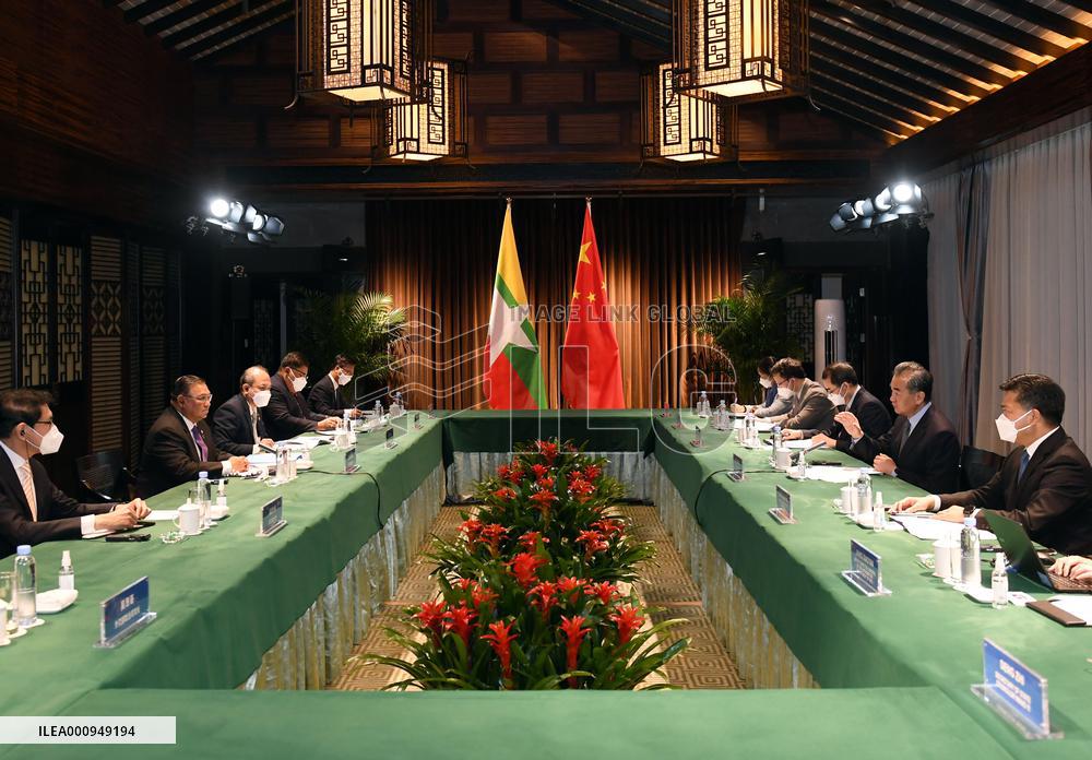 CHINA-ANHUI-WANG YI-MYANMAR-FM-MEETING (CN)