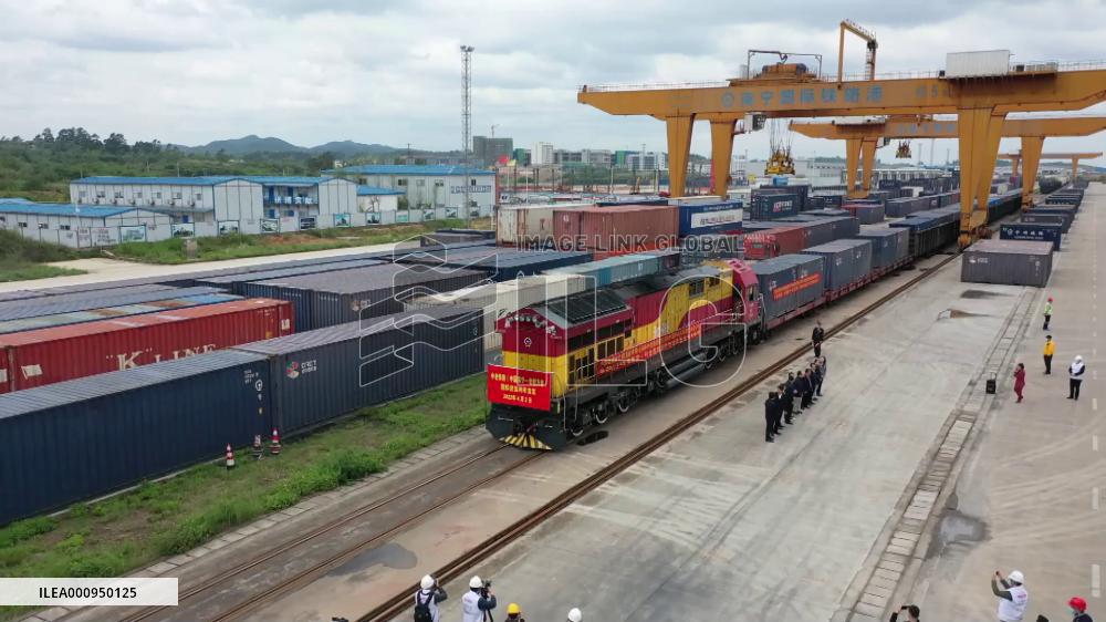 China's Guangxi launches cross-border freight train via China-Laos Railway