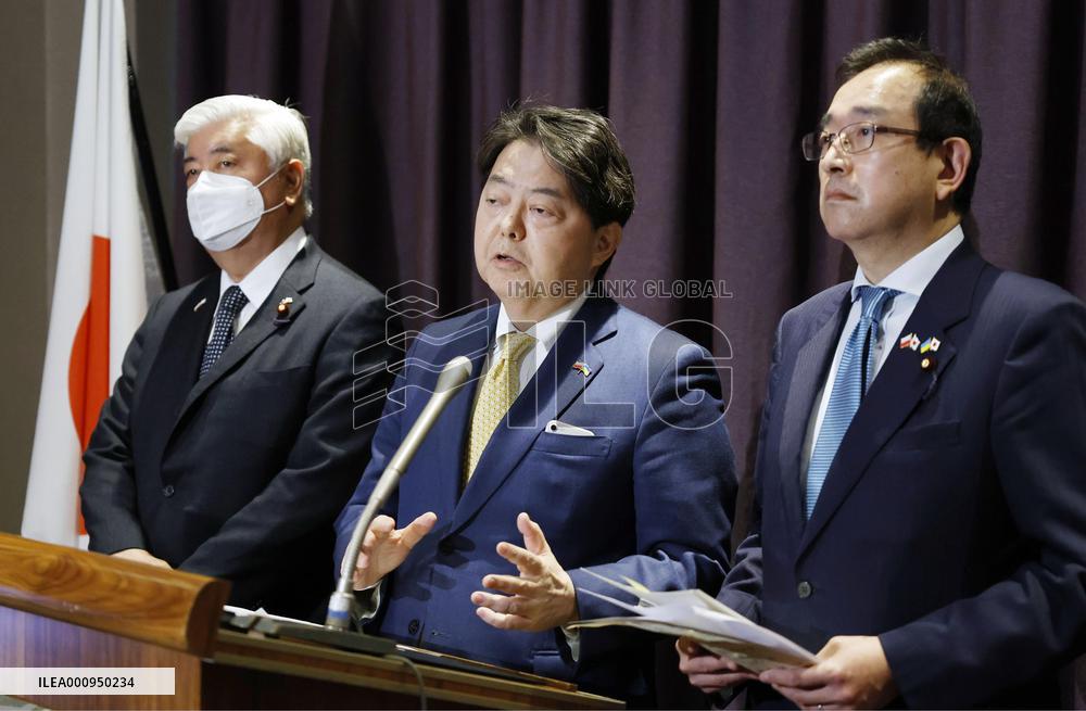 Japanese Foreign Minister Hayashi in Warsaw