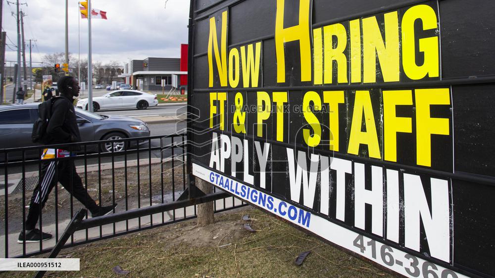 CANADA-TORONTO-UNEMPLOYMENT RATE-FALL