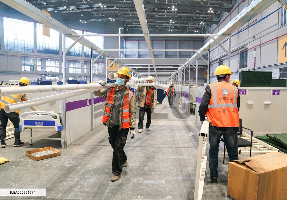 CHINA-SHANGHAI-TEMPORARY HOSPITAL-CONSTRUCTION (CN)