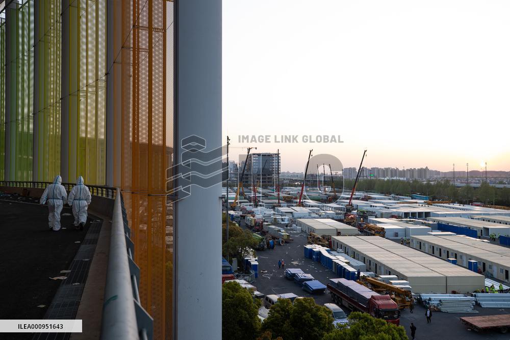 CHINA-SHANGHAI-TEMPORARY HOSPITAL-CONSTRUCTION (CN)