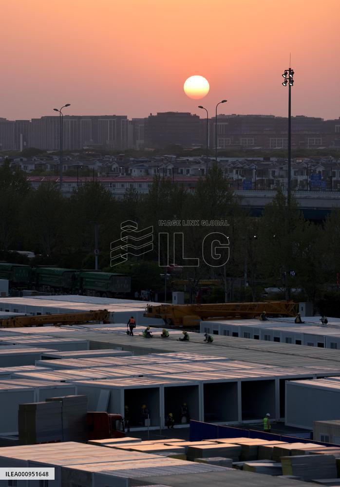 CHINA-SHANGHAI-TEMPORARY HOSPITAL-CONSTRUCTION (CN)