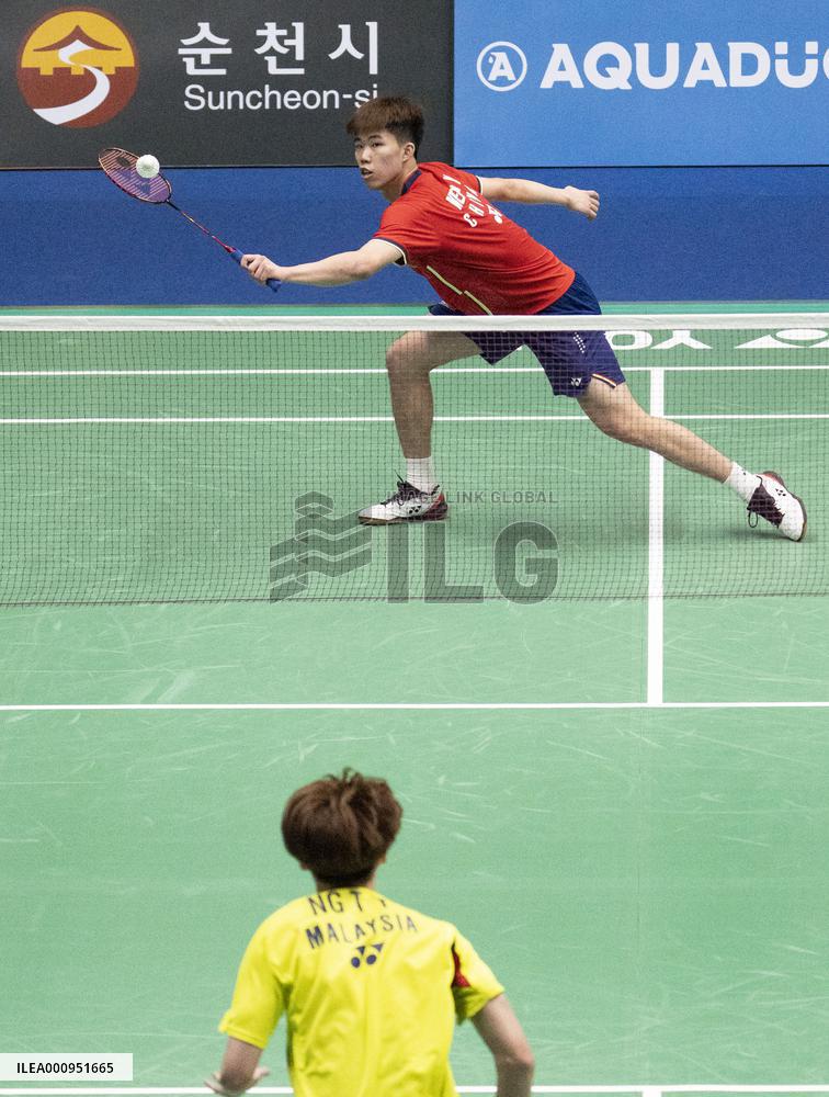(SP)SOUTH KOREA-SUNCHEON-BADMINTON-KOREA OPEN 2022-MEN'S SINGLES
