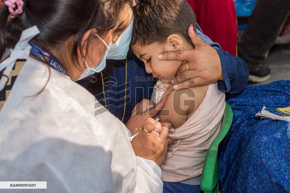 NEPAL-LALITPUR-TYPHOID VACCINATION