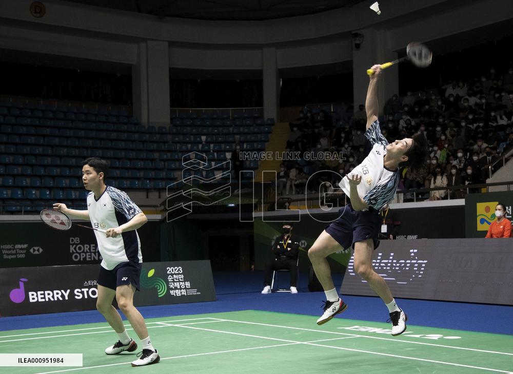 (SP)SOUTH KOREA-SUNCHEON-BADMINTON-KOREA OPEN 2022-MEN'S DOUBLES-SEMIFINAL