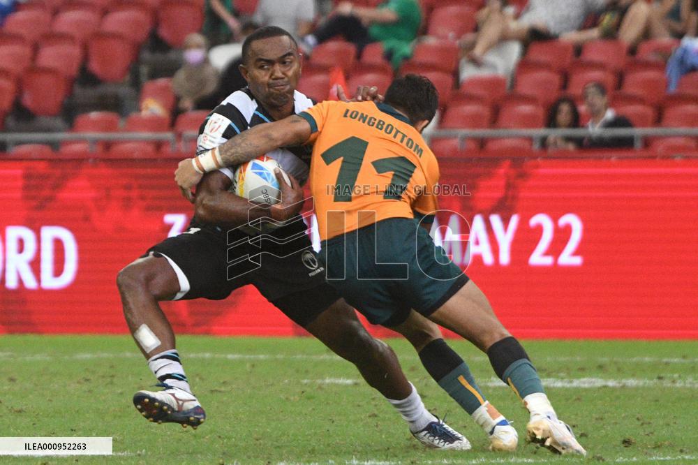 (SP)SINGAPORE-RUGBY-WORLD SEVENS SERIES-AUS VS FJI