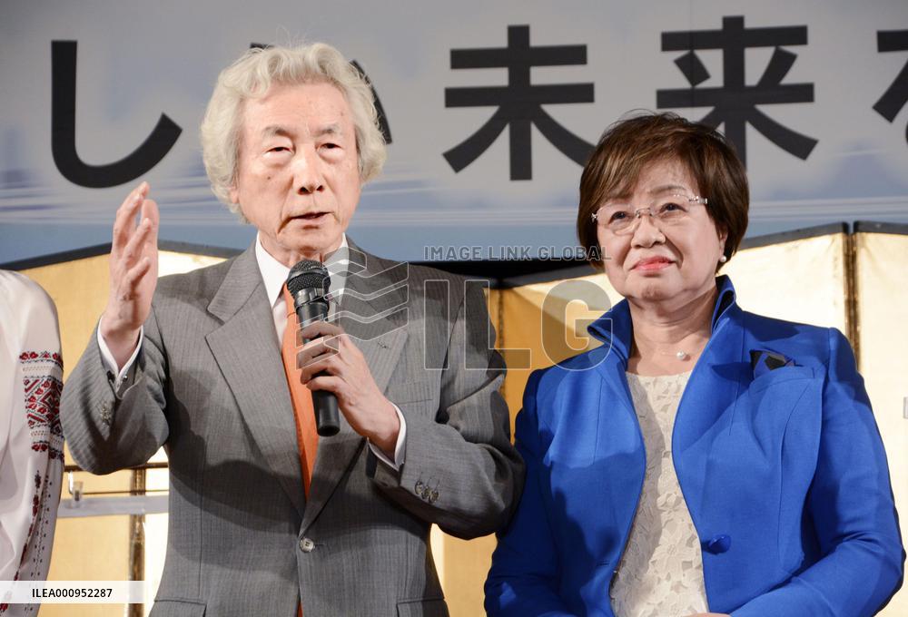 Ex-Japan PM Koizumi supports opposition candidate